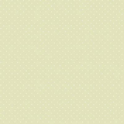 Country Cottage Polka Dot Design 33' L x 21" W Wallpaper Roll — Green