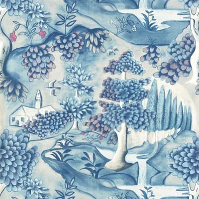 Verdure Wallpaper — Blue,White