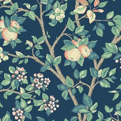 Boråstapeter Ingrid Marie Wallpaper — Navy,Light Green