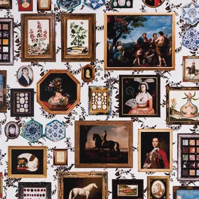 Schumacher x Johnson Hartig Le Grand Tour Wallpaper — Brown