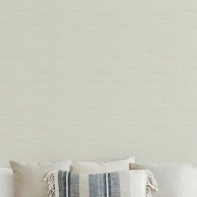 Agave Non-Pasted Wallpaper Roll — Light Gray