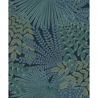 Boråstapeter Velvet Leaves Wallpaper — Blue