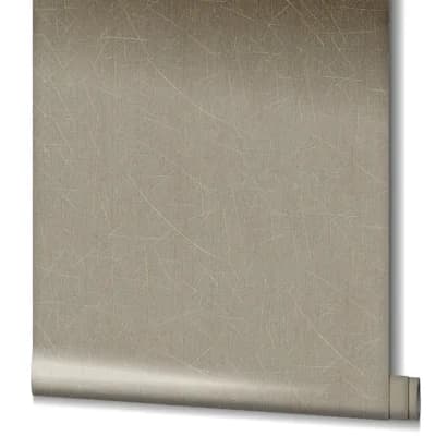 Earth Collection Textured Scored Effect Wallpaper Roll — Brown