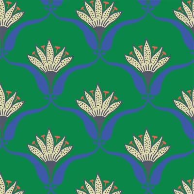 Shanghai Wallflower 10' L x 24" W Wallpaper Roll — Jade