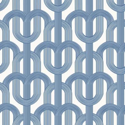 Shayla 16.5' L x 20.5" W Peel and Stick Wallpaper Roll — Blue