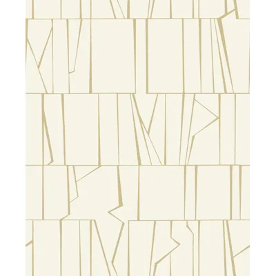 Huntington Indigo Geometric Stripe Wallpaper — White