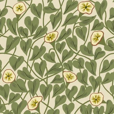 Climbing Vine - Wallpaper — Taupe Green