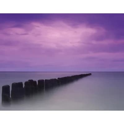 Atmosphere Purple Pier 6-Panel Wall Mural 8.2' High x 10.4' Wide — Purple