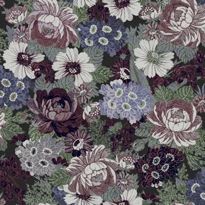 Laura Ashley Honnington Peonies Blackberry Purple Removable Wallpaper — Blackberry Purple