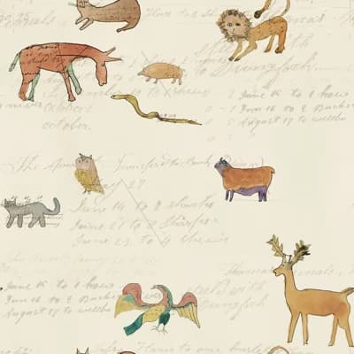 Critter Parade 33' L x 20.5" W  Wallpaper Roll — Scroll
