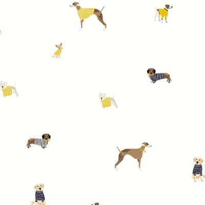 Abstract Non-Pasted Matte Wallpaper Double Roll — Ivory,Brown,Black
