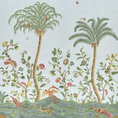 Spotswood Crewel Panel Set — Green