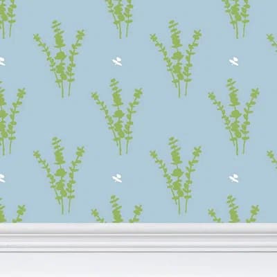 Eucalyptus Luxury Wallpaper — Blue,Green,White