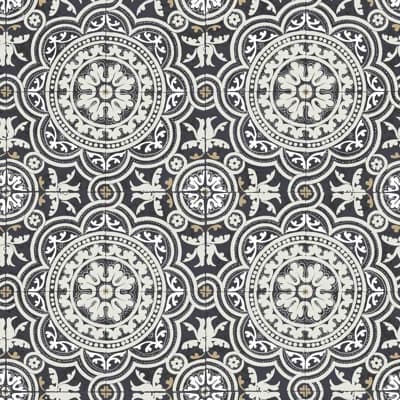Piccadilly Geometric Non-Pasted Wallpaper Roll — Black,White