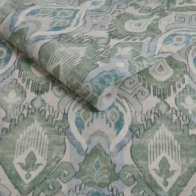 Graham & Brown Daraee Tapestry Blue & Green Wallpaper — Blue