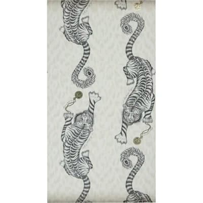 Animalia 11' L x 20.5" W Wallpaper Roll — Monochrome