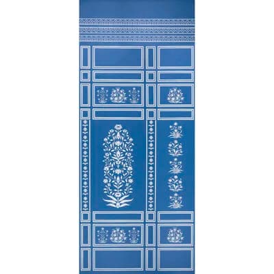 Schumacher x Marie-Anne Oudejans Non-Pasted Matte Wallpaper Roll by Marie-Anne Oudejans — Blue