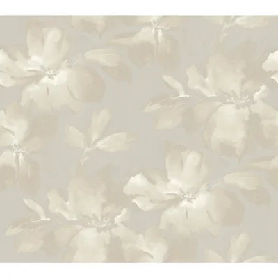 Floral Peel & Stick Matte Wallpaper Roll — Brown