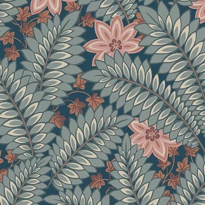 Boråstapeter Hidden Ivy Wallpaper — Blue