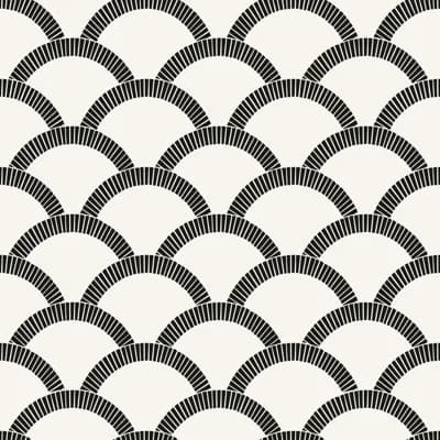 Julietta 16.5' L x 20.5" W Peel and Stick Wallpaper Roll — Black,Cream