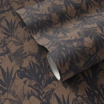 Tropic Paradise Non-Pasted Wallpaper Roll — Tropic Paradise Black & Tan II