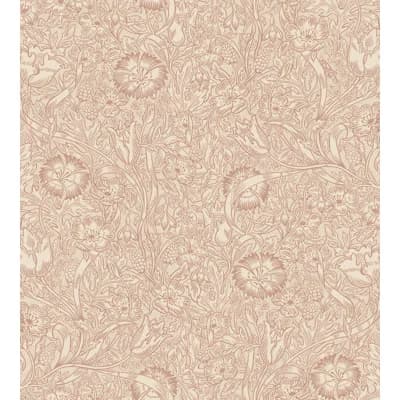 Caroline Floral Matte Wallpaper Roll — Terracotta