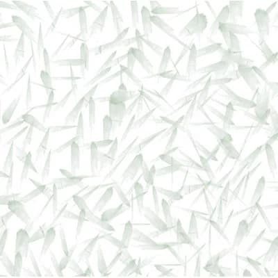 Painted Leaves Abstract Vinyl Non-Pasted Matte Wallpaper Roll by Jamie Graney — Smoke,Green