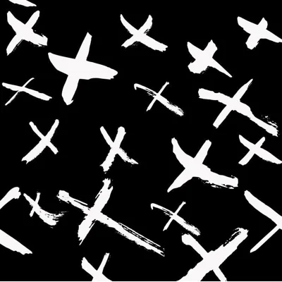X Marks the Spot Vinyl Non-Pasted Matte Wallpaper Roll by Jamie Graney — White,Black