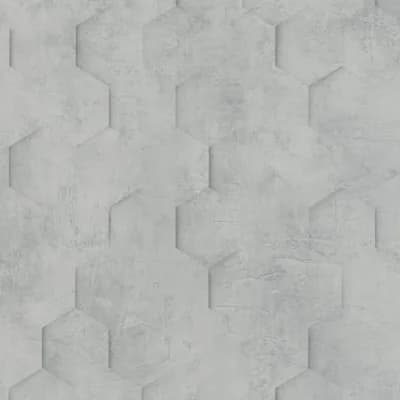 The Loft Collection Geometric Hexagon Wallpaper Roll — Grey