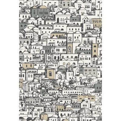 Non-Pasted Wallpaper Roll — White,Metallic