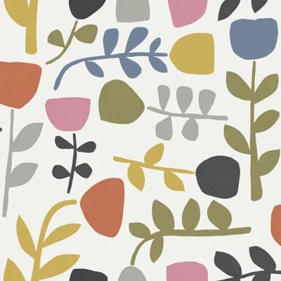 Juni Multicolor Abstract Tulips Wallpaper — Multicolor