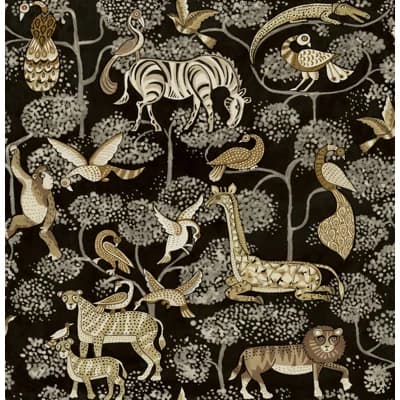 Rigby Jungle Animals Wallpaper — Navy