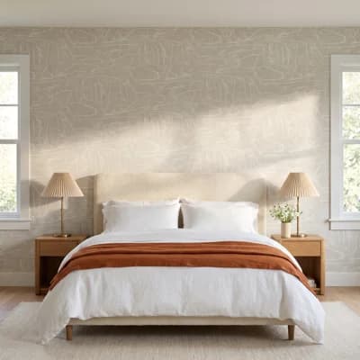 Vena Abstract Peel & Stick Matte Wallpaper Roll — Beige