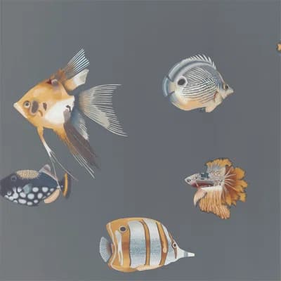 Kamanu Wallpaper — Amber,Slate