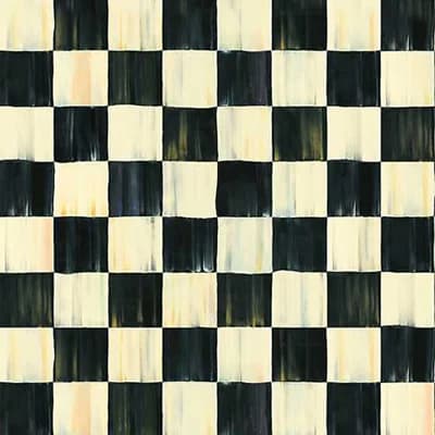 Courtly Check® Wallpaper — Black,Yellow