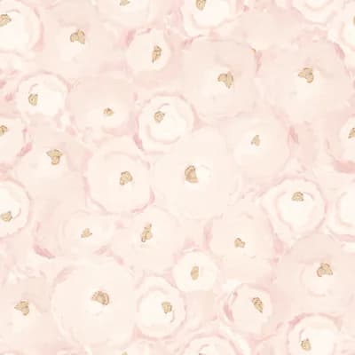 Yuki Osada Floral Non-Pasted Satin Wallpaper Double Roll by Yuki Osada — Pink
