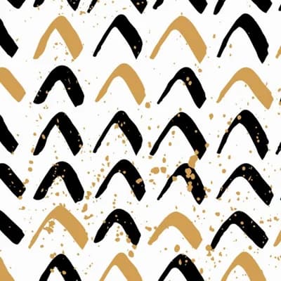 Roof Tops Chevron Vinyl Non-Pasted Matte Wallpaper Roll by Jamie Graney — Gold