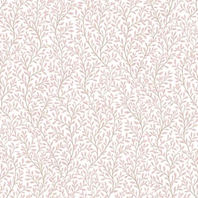 Blooming Garden Collection Flowing Garden Wallpaper Roll — Pink