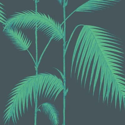 Palm Leaves Floral Non-Pasted Wallpaper Roll — Viridian