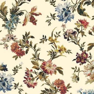 Rosetta 9.84' L x 70.8" W Wallpaper Roll — Cream,Green,Blue