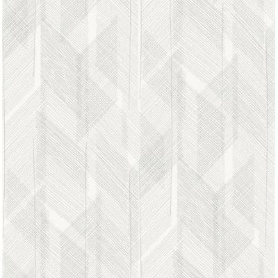 Bryant Evergreen Crosshatch Wallpaper — Gray
