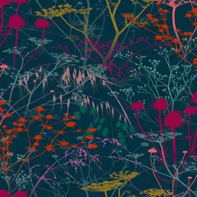 Clarissa Hulse Summer Border Verdigris Removable Wallpaper — Rainbow