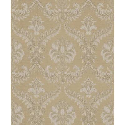 Italian Classics 4 Traditional Damask 3D Embossed Wallpaper Roll — Gold
