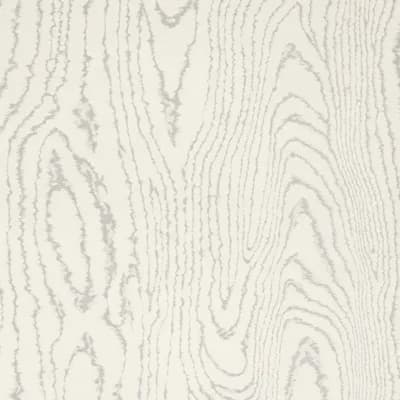 Faux Bois Wallpaper — Silver Moon