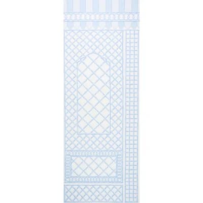 Schumacher x Marie-Anne Oudejans Bamboo Trellis Panel B — Blue