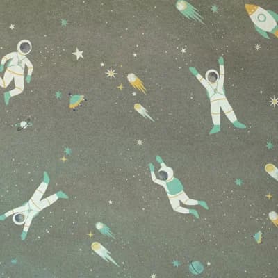 Great Kids Smooth Glitter Super Space 33' L x 21" W Wallpaper Roll — Dark Green