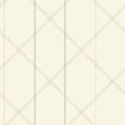 Geometric Non-Pasted Wallpaper Double Roll — Cream