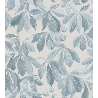 Huset I Solen Floral Matte Wallpaper Roll — Soft Blue