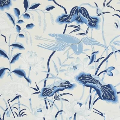 Lotus Garden Wallpaper — Jade