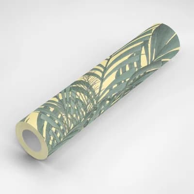 Floating Palms 10' L x 24" W Peel and Stick Wallpaper Roll — Yellow,Green